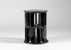 Guy Bareff, Colysée (noir), table d'appoint en céramique lumineuse, France 2024