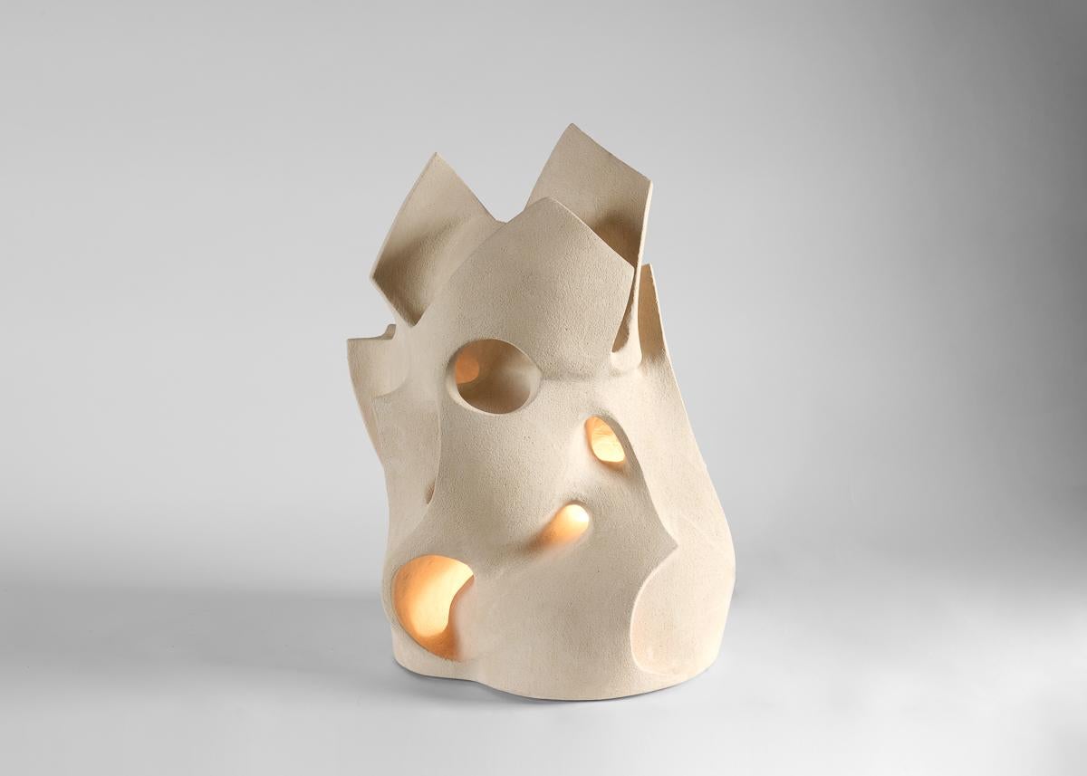 French Guy Bareff, Contemporary Illuminated Stoneware Sculpture, France, 2023 For Sale