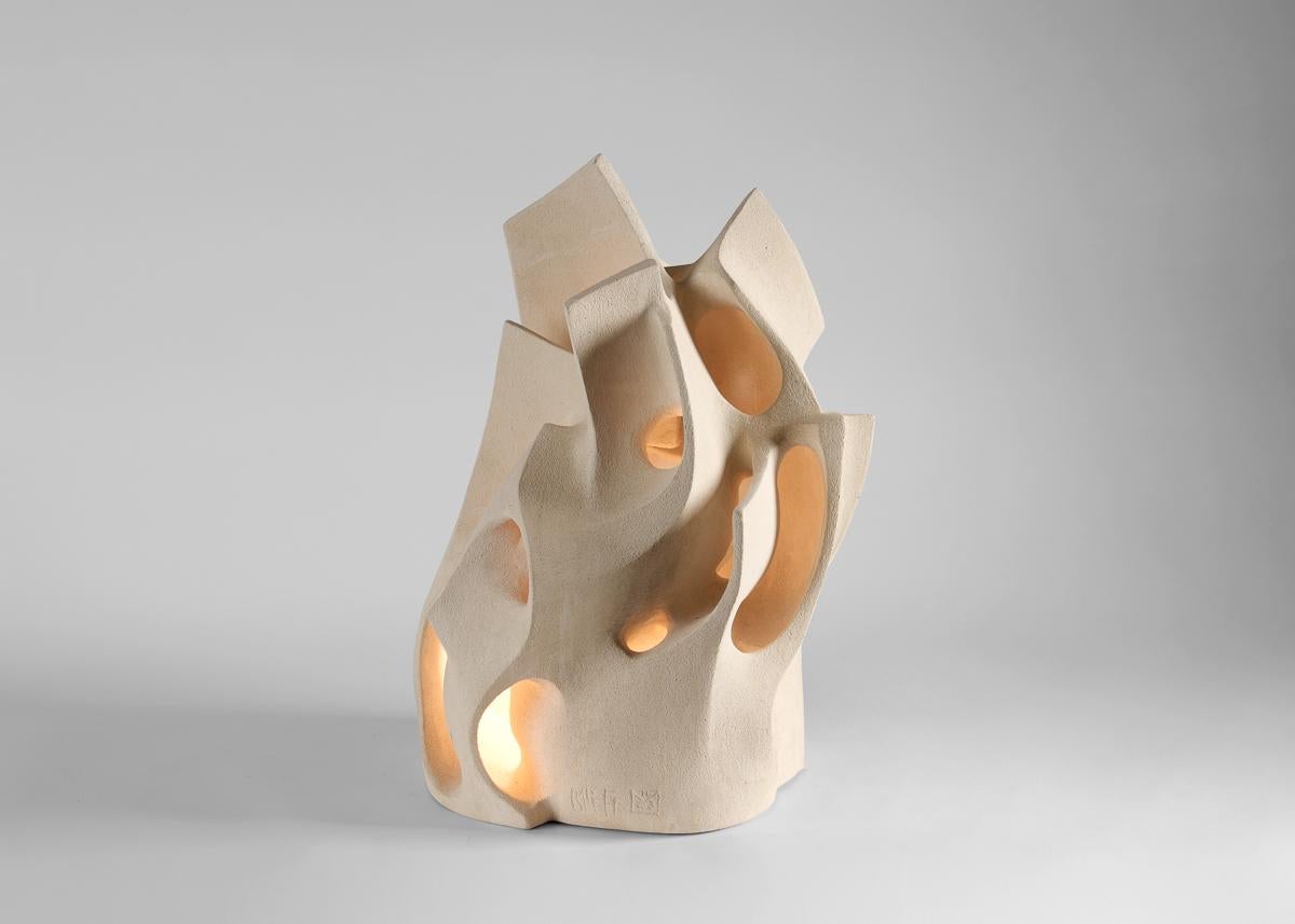 Earthenware Guy Bareff, Contemporary Illuminated Stoneware Sculpture, France, 2023 For Sale