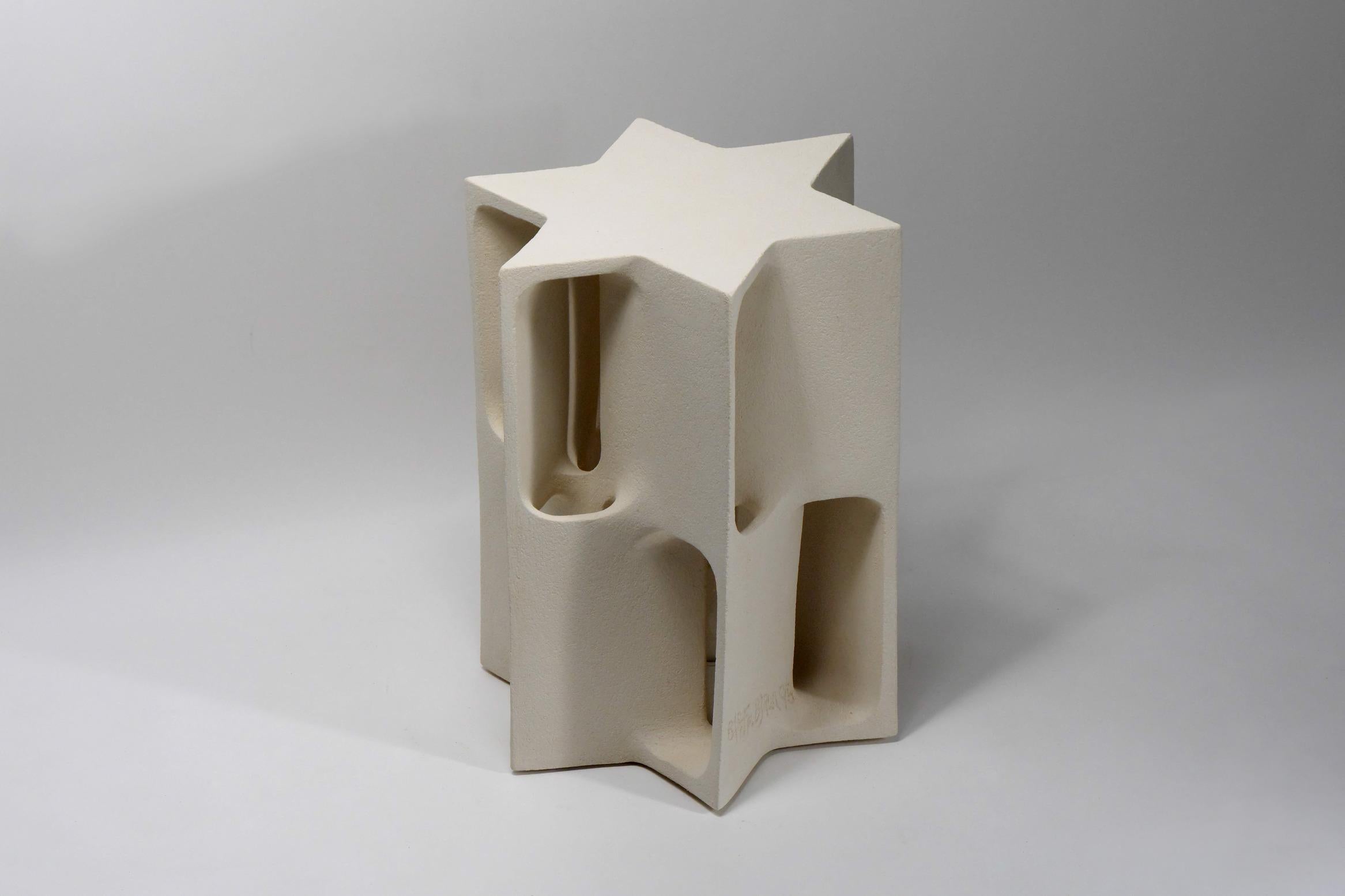 Guy Bareff, Étoile, mesa auxiliar de cerámica iluminada, Francia 2024 Francés en venta