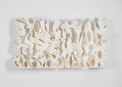 Beleuchtete Wandskulptur aus Steingut von Guy Bareff, Frankreich, 2024