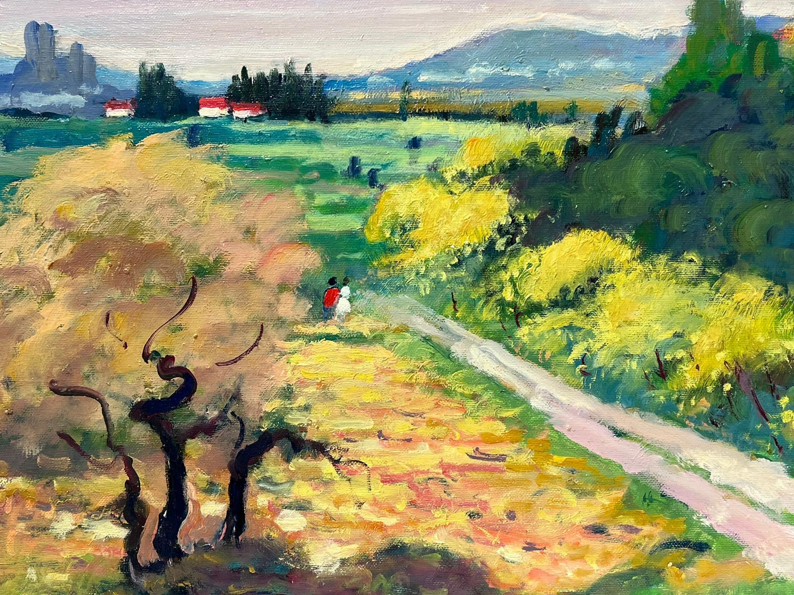 Artist/ School: Guy Benard (French b.1928) signed lower corner. Painter from Rouen, Normandy, exhibited throughout France. 

Title: Provence

Medium:  signed oil on canvas, unframed and inscribed verso

size: 18 x 21.5 inches

Provenance: private