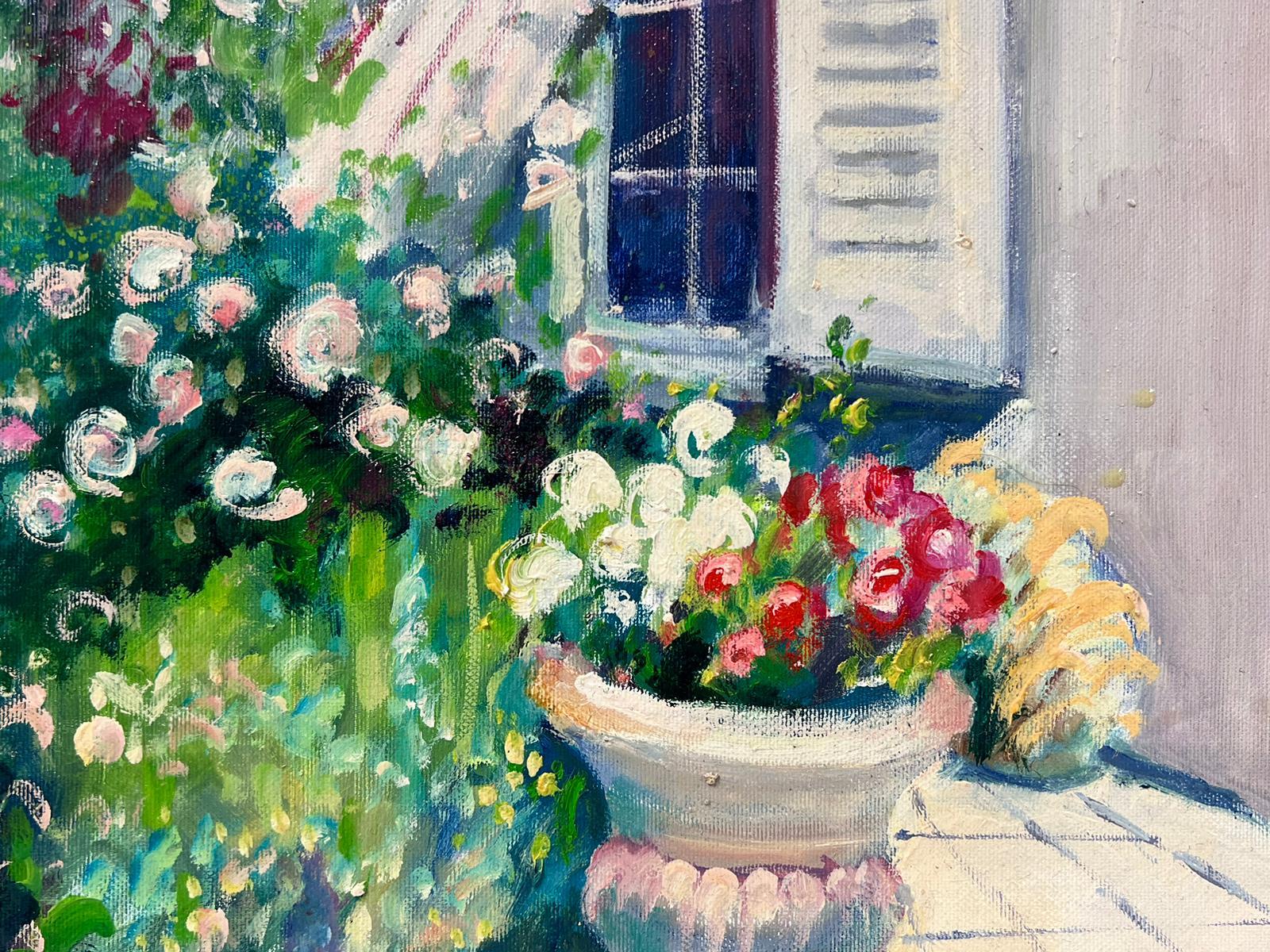 Artist/ School: Guy Benard (French b.1928) signed lower corner. Painter from Rouen, Normandy, exhibited throughout France. 

Title: Jardin du Peintre

Medium:  signed oil on canvas, unframed and inscribed verso

size: 18 x 21.5 inches

Provenance: