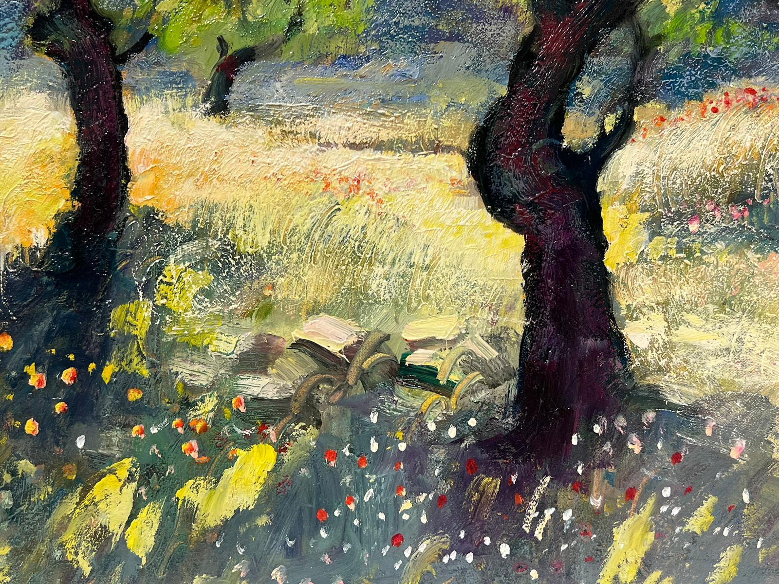 Old Gnarled Olive Groves Les Baux de Provence Signed French Impressionist Oil  1