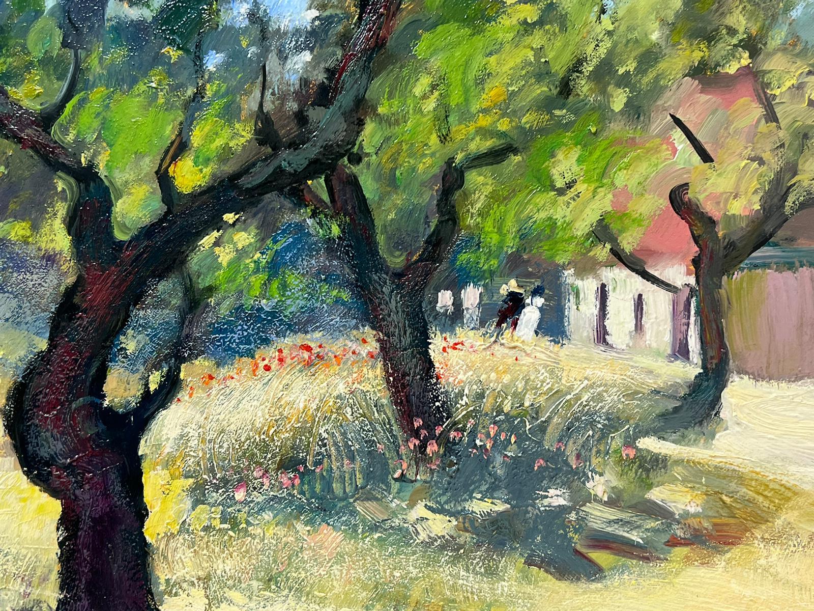 Old Gnarled Olive Groves Les Baux de Provence Signed French Impressionist Oil  2