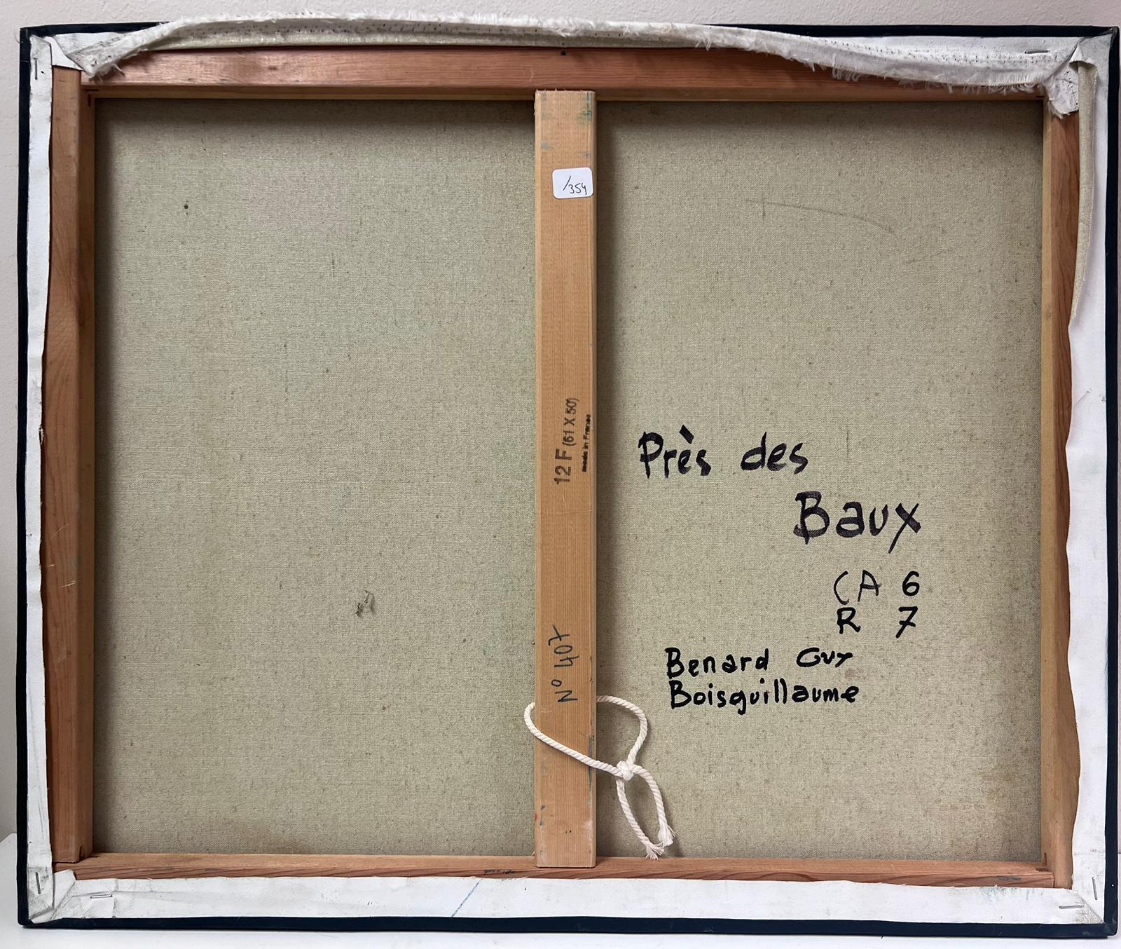 Vecchi oliveti nodosi Les Baux de Provence Olio impressionista francese firmato 3