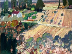 Provence Landscape Spring in the Luberon Signed French Contemporary Oil Painting