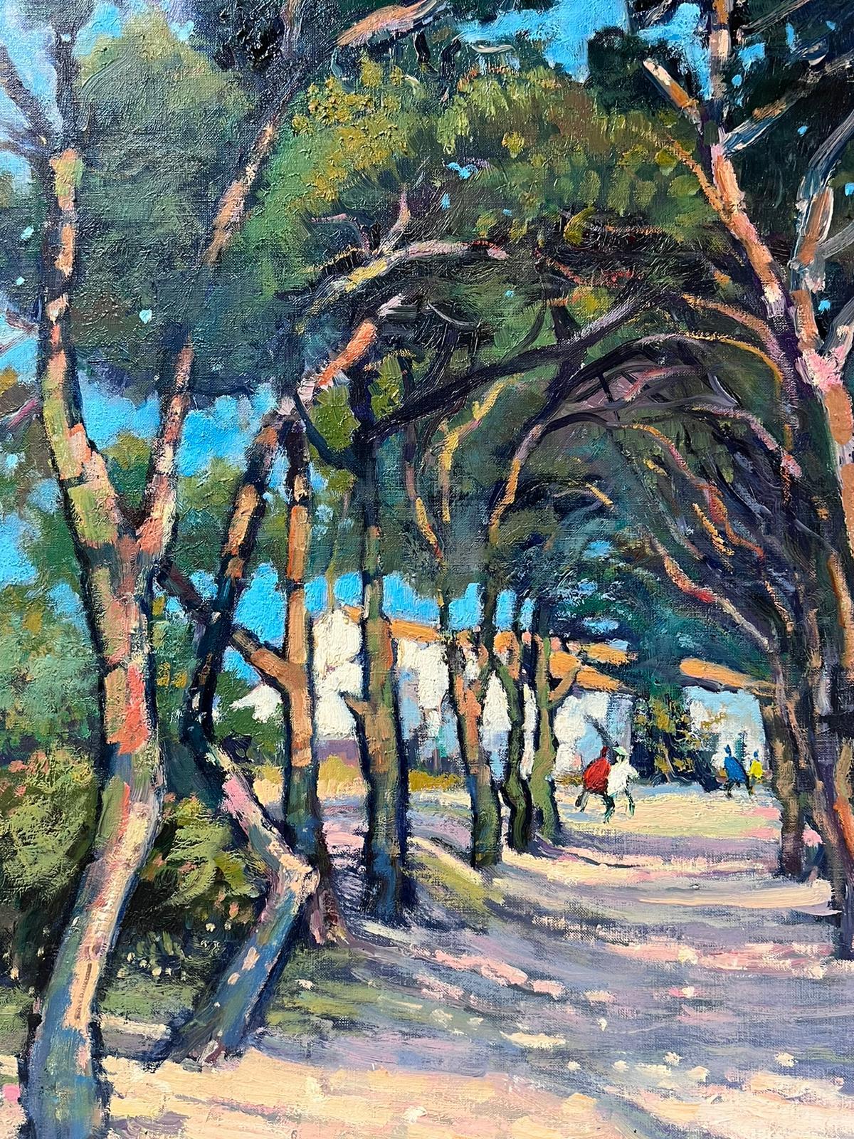 Southern France Summer Scorching Landscape Agde Post Impressionist French Oil  - Painting de Guy Benard