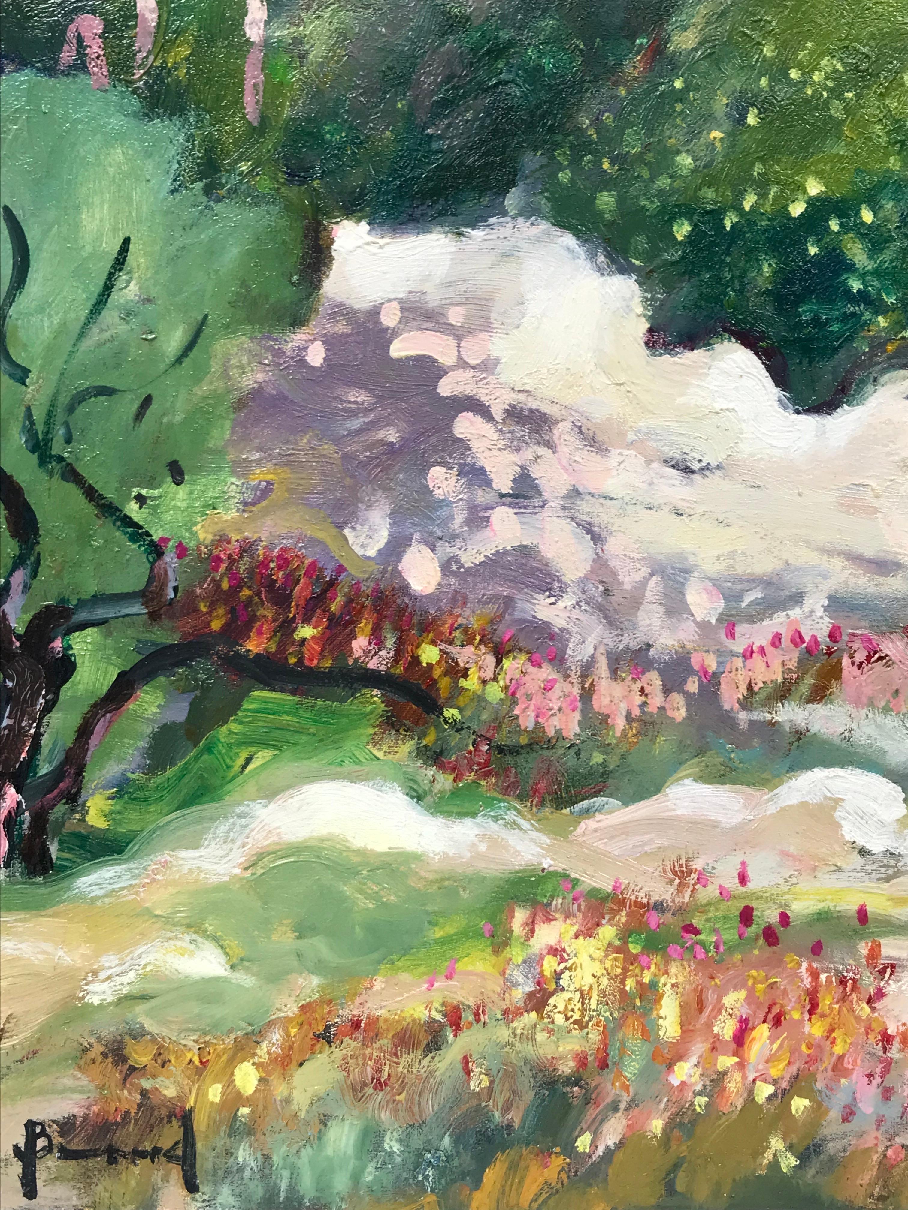 Sun Scorched Provence Landscape Les Alpilles, signed French Modernist Oil  For Sale 2