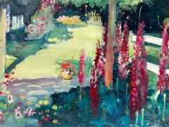 The Artists Garden Signed Original French Impressionist Oil Painting