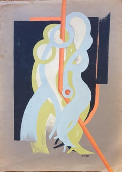 Mid-century Abstract Design for a Sculpture.