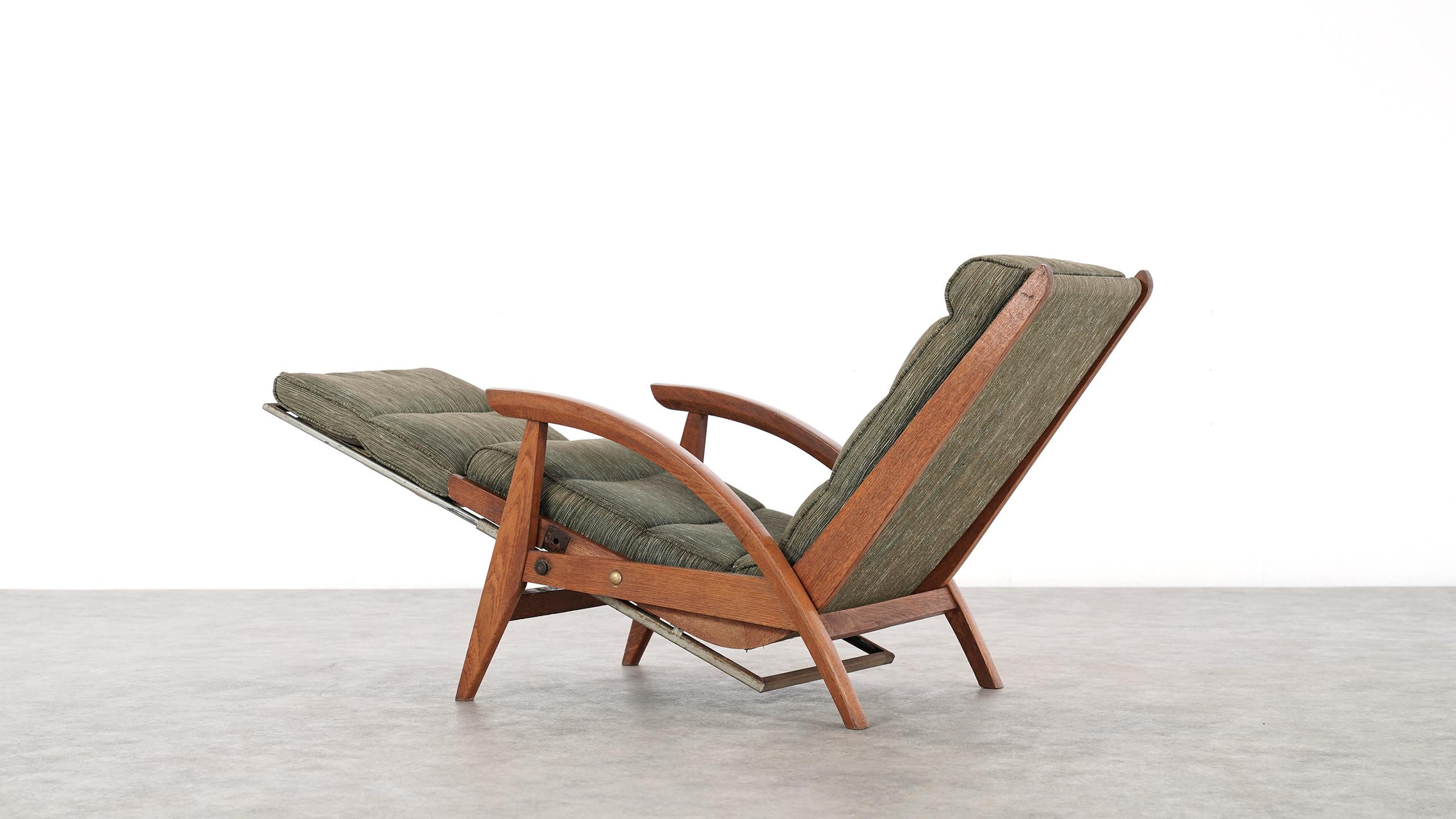 Guy Besnard FS 134 Reclining Lounge Chair, 1954 for Free Span, France Prouvé 9