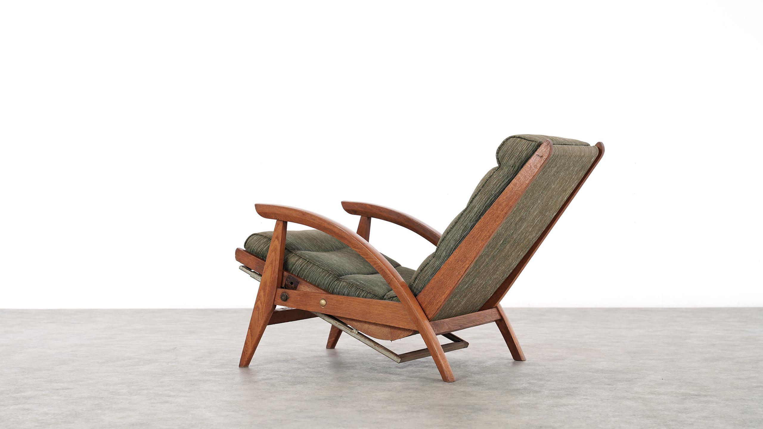 Guy Besnard FS 134 Reclining Lounge Chair, 1954 for Free Span, France Prouvé 11