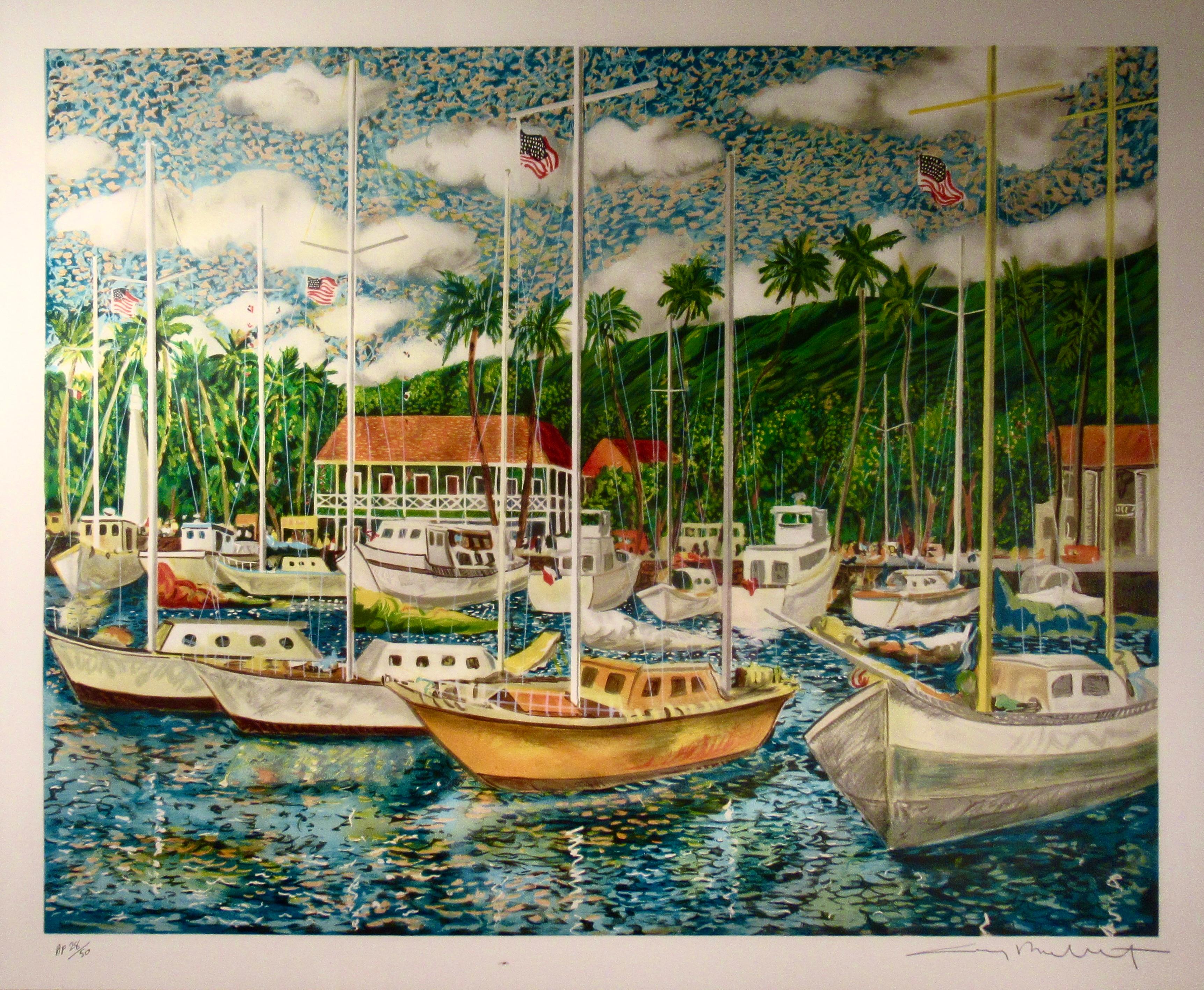 Aloha Lahaina (Lahaina Harbor) - Print by Guy Buffet