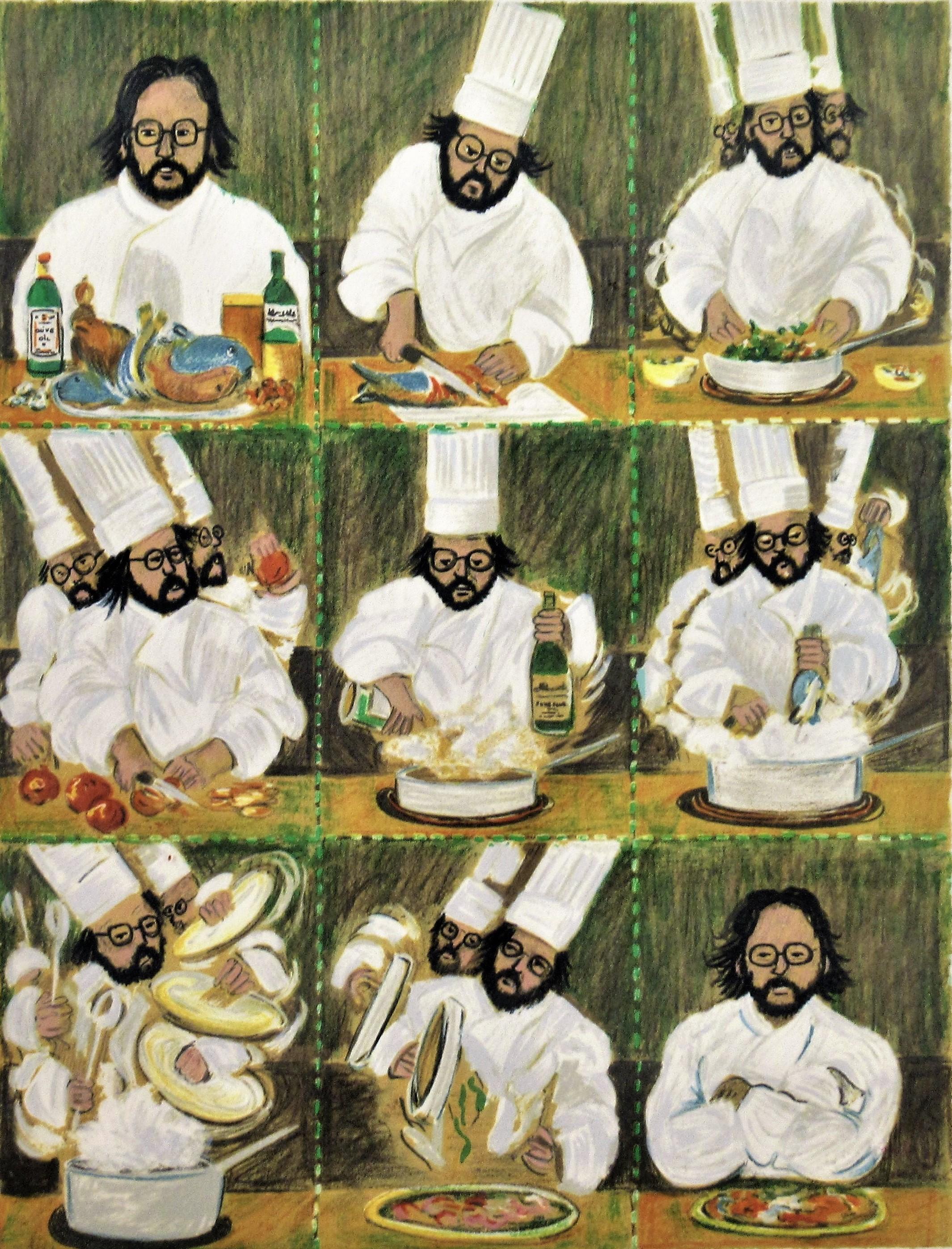 Coulibiac of Salmon, Chef Joachim Splitchal of Patina - Print by Guy Buffet