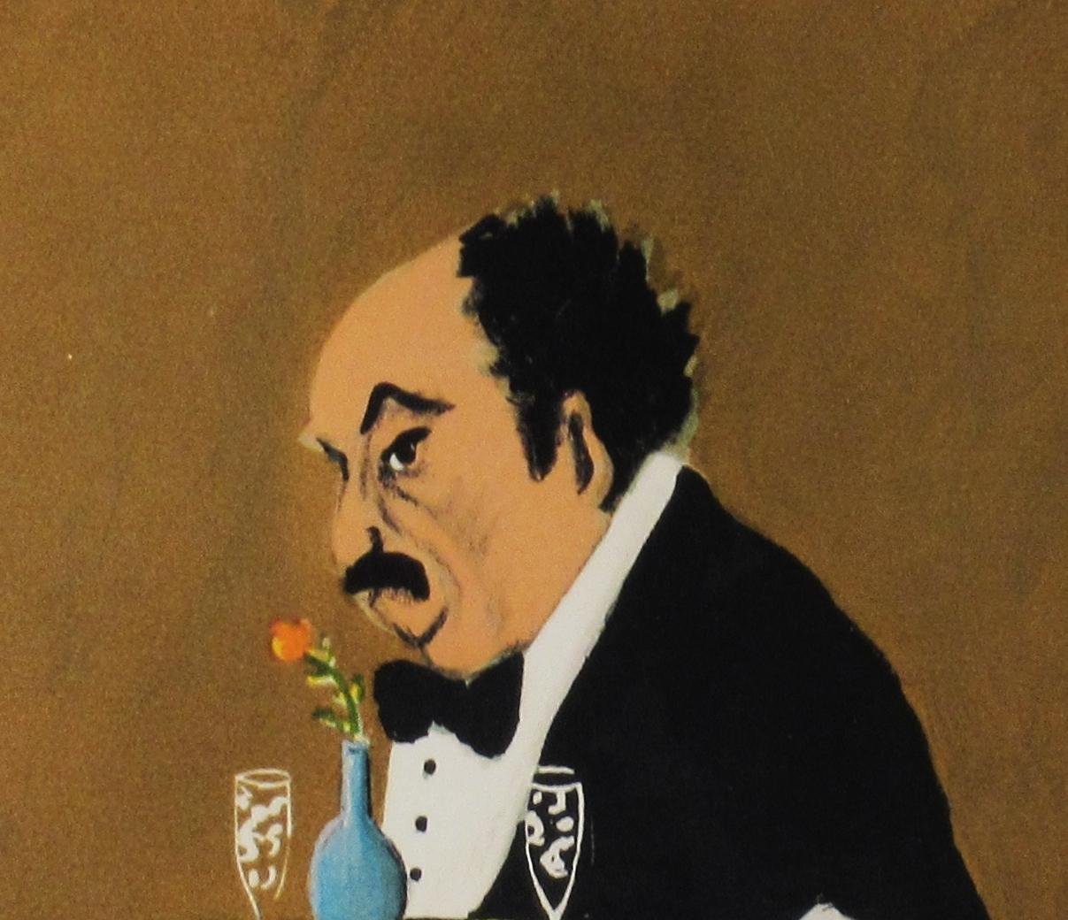 Cafe Garcon de Cafe I - Beige Figurative Print par Guy Buffet