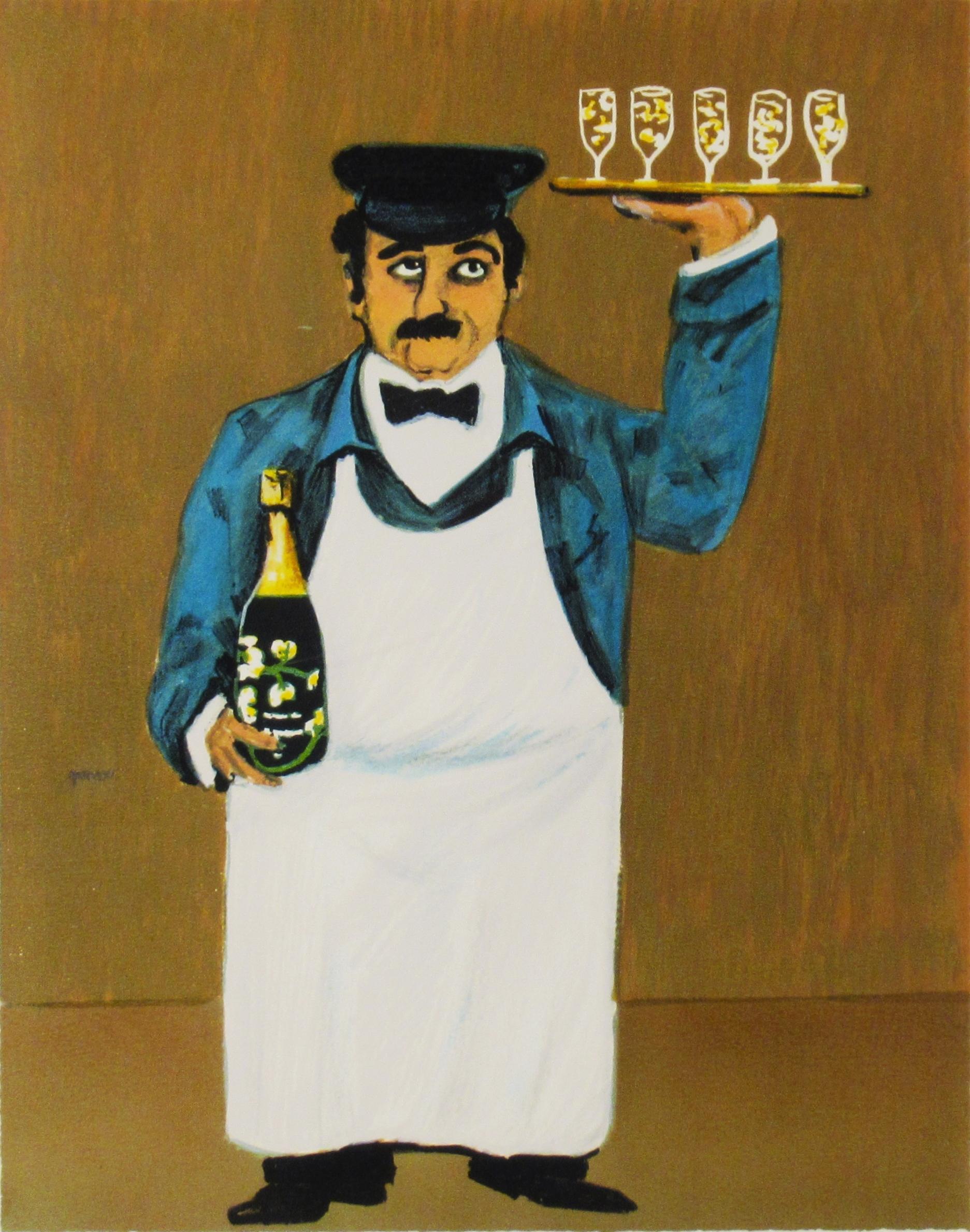 Garcon de Cafe II – Print von Guy Buffet