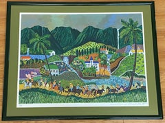 Guy Buffet Hawaii-Lithographie in limitierter Auflage, ca. 1990er Jahre