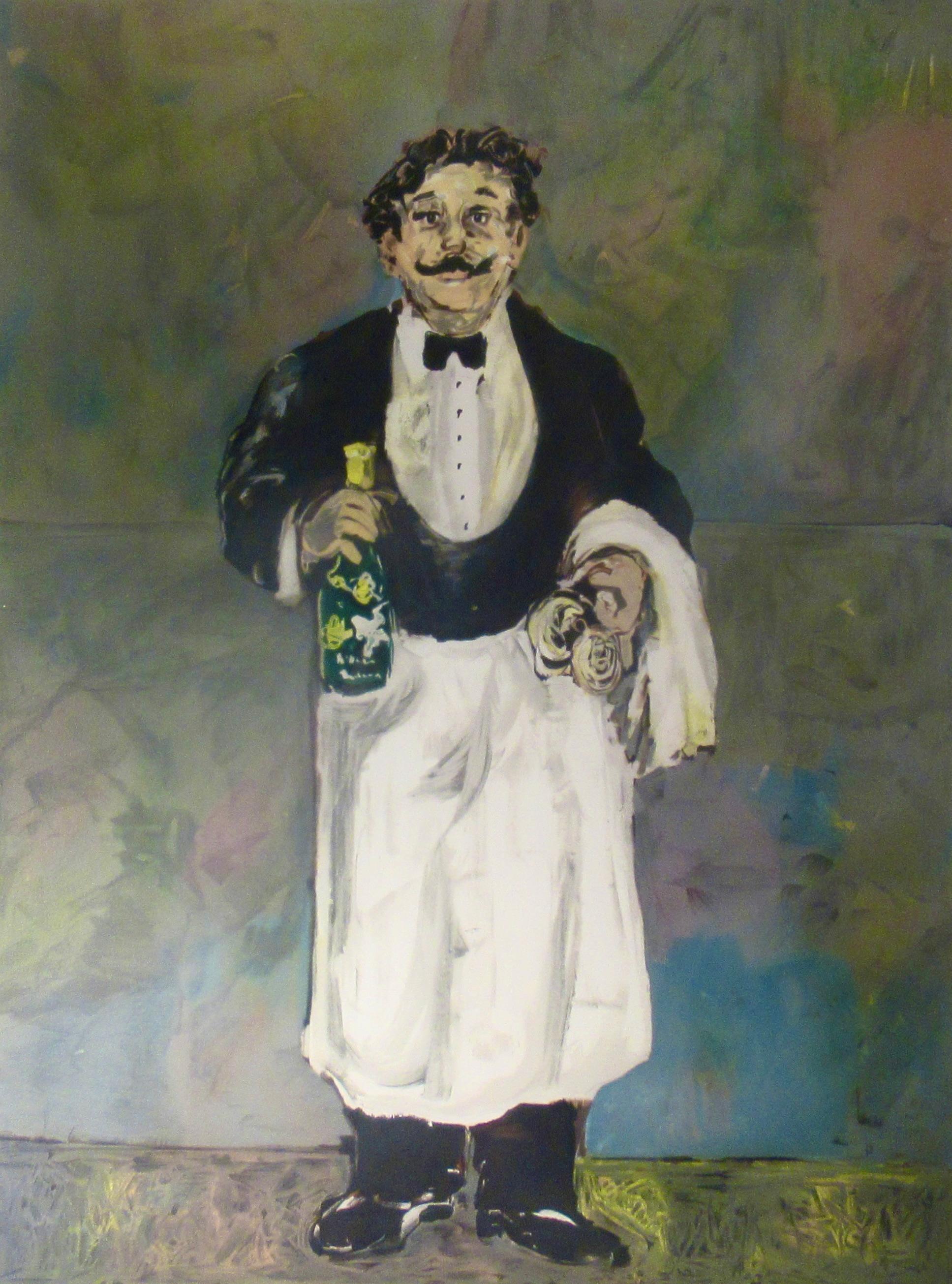 Le Sommelier - Modern Print by Guy Buffet