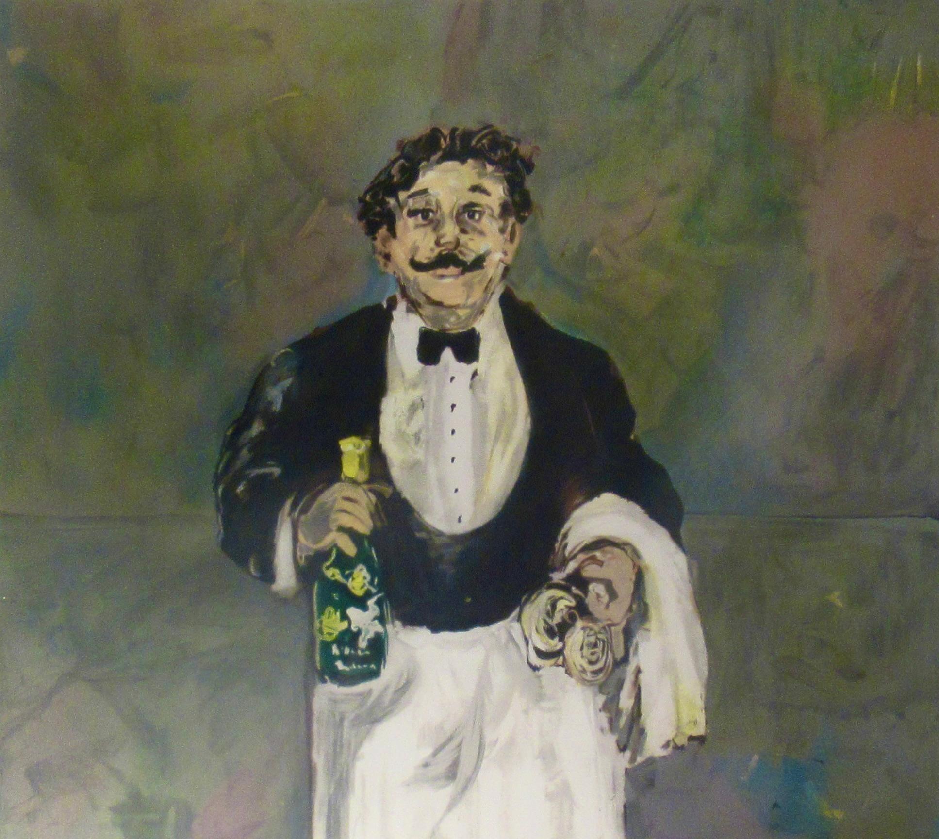 Le Sommelier - Black Figurative Print by Guy Buffet