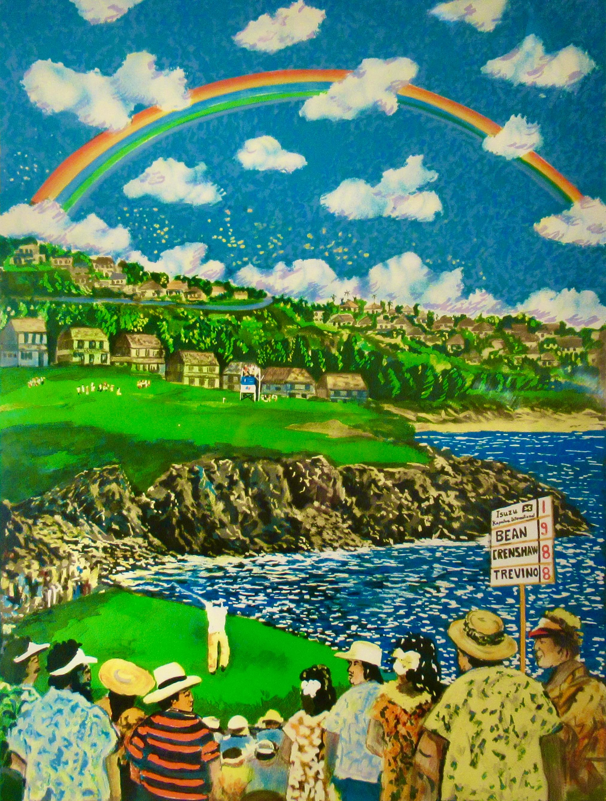The Fifth Hole (Kapalua Resort Hawaii) - Moderne Print par Guy Buffet