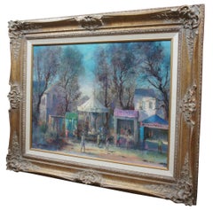 Guy Cambier Impressionist Öl auf Leinwand Karneval Gemälde