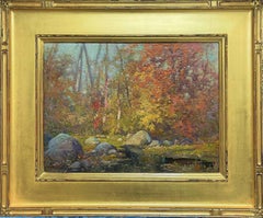  Peinture à l'huile de l'artiste impressionniste américain Guy C Wiggins 1883-1962 - Paysage