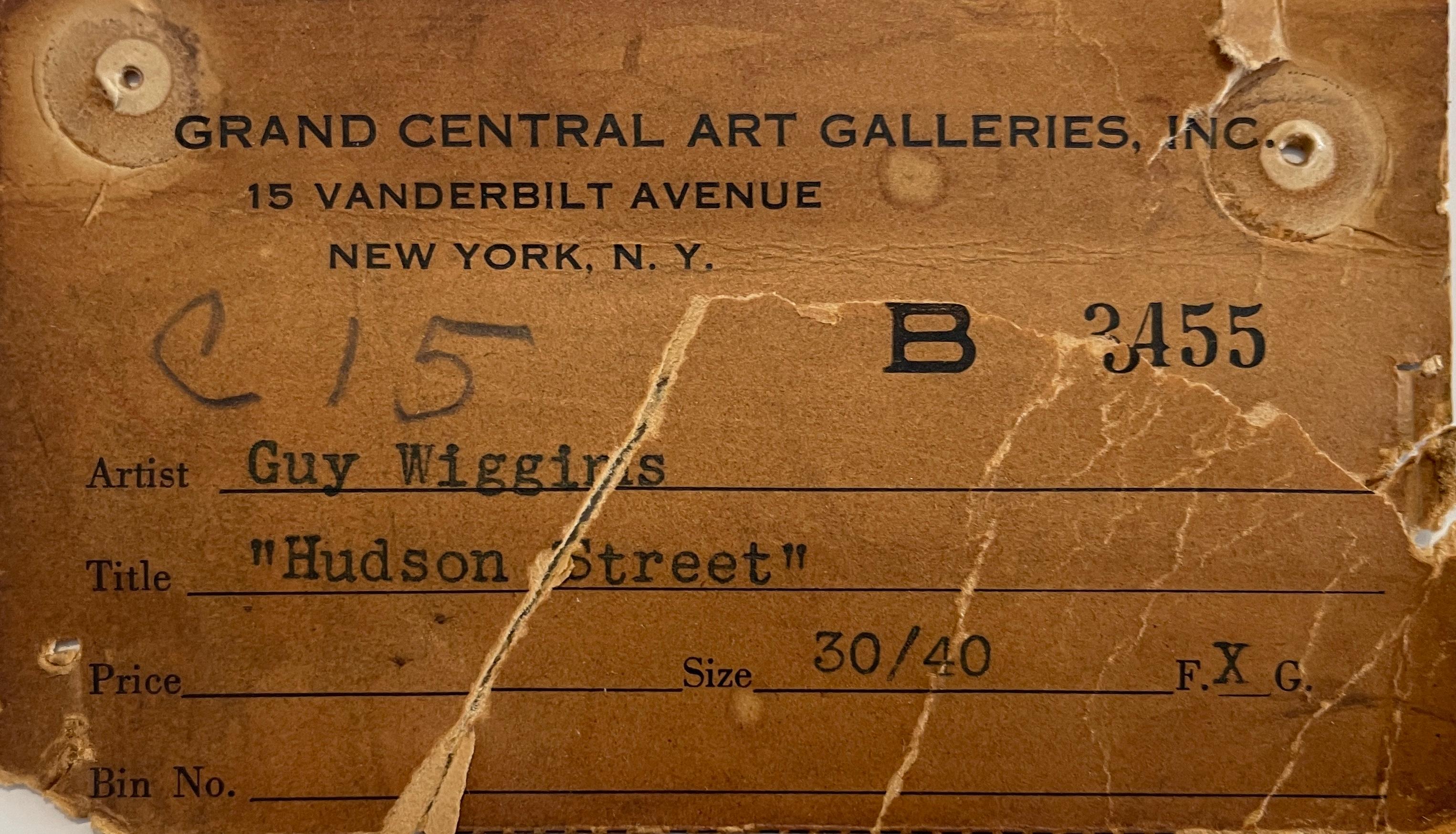 « Hudson Street, New York City », Guy Wiggins, Impressionnisme de la scène de la rue d'hiver 2