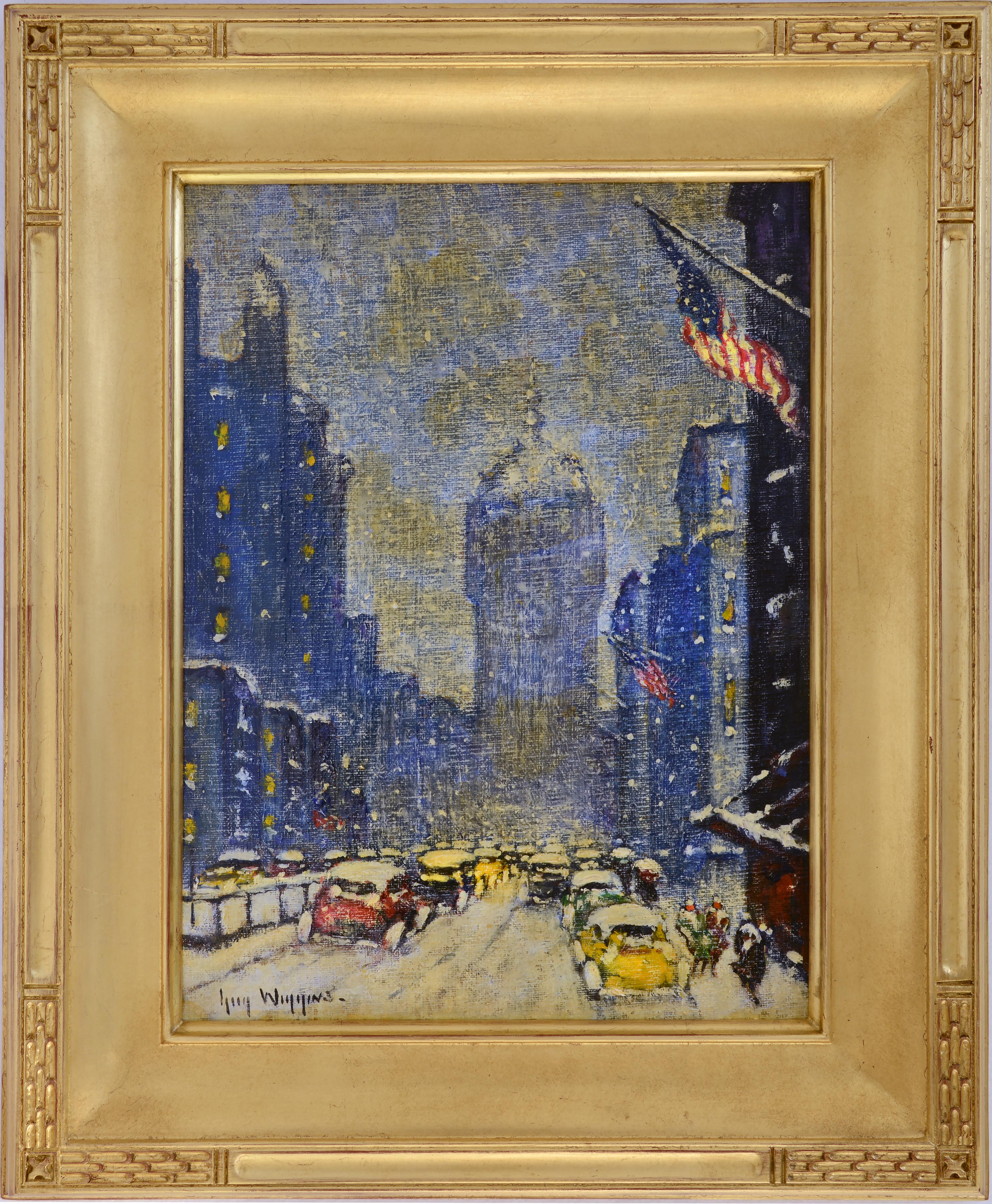 Guy Carleton Wiggins Abstract Painting - Park Avenue Winter