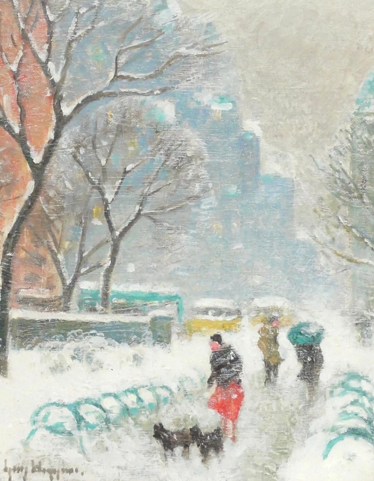 Winter in the Park - Painting by Guy Carleton Wiggins