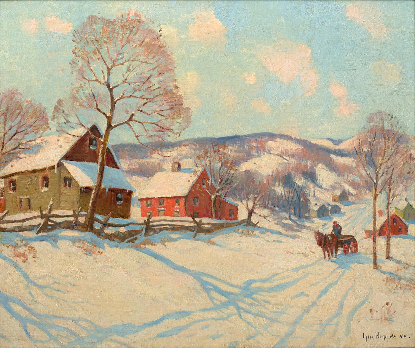 Guy Carleton Wiggins Landscape Painting - Winter on Killingworth Hills