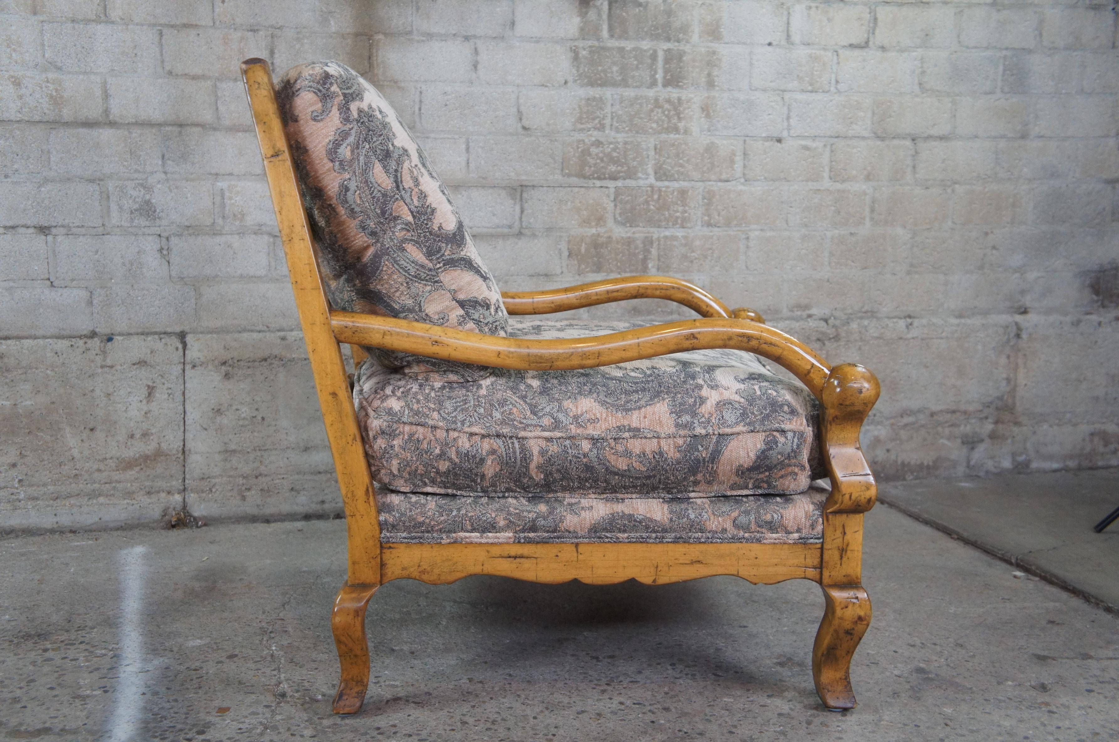 Guy Chaddock Country French Oversized Knuckle Lounge Arm Chair Ladderback Uc3001 In Good Condition In Dayton, OH
