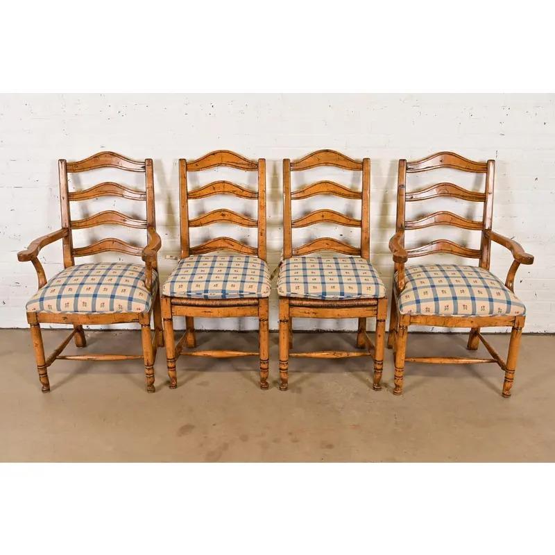 Rustico Sedie da pranzo rustiche in acero di Guy Chaddock, set di quattro persone in vendita