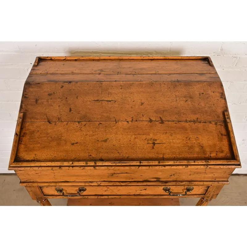 Guy Chaddock Gustavian Slant-Front Maple Secretary Desk For Sale 4