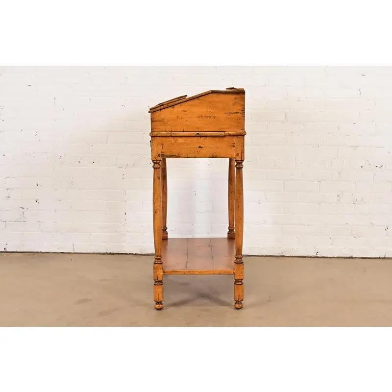 Guy Chaddock Gustavian Slant-Front Maple Secretary Desk For Sale 5