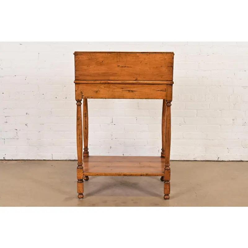 Guy Chaddock Gustavian Slant-Front Maple Secretary Desk For Sale 6