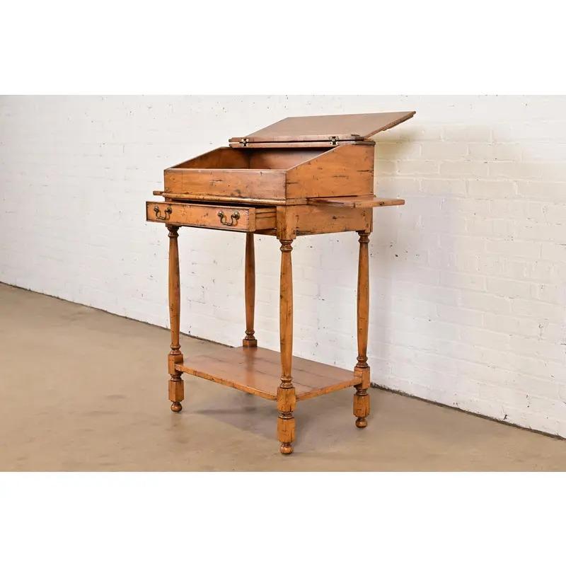 20th Century Guy Chaddock Gustavian Slant-Front Maple Secretary Desk For Sale