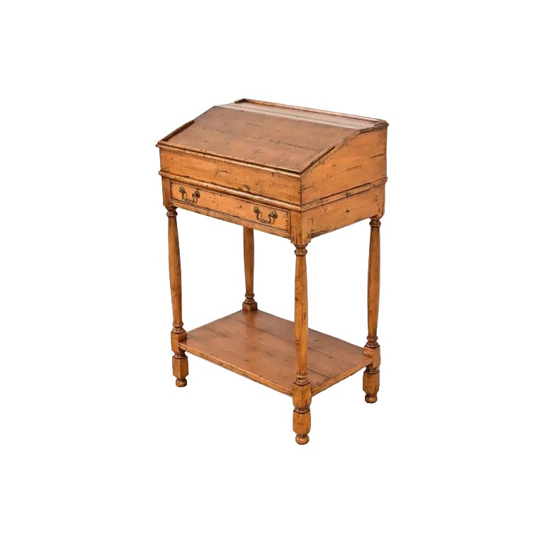 Guy Chaddock Gustavian Slant-Front Maple Secretary Desk For Sale