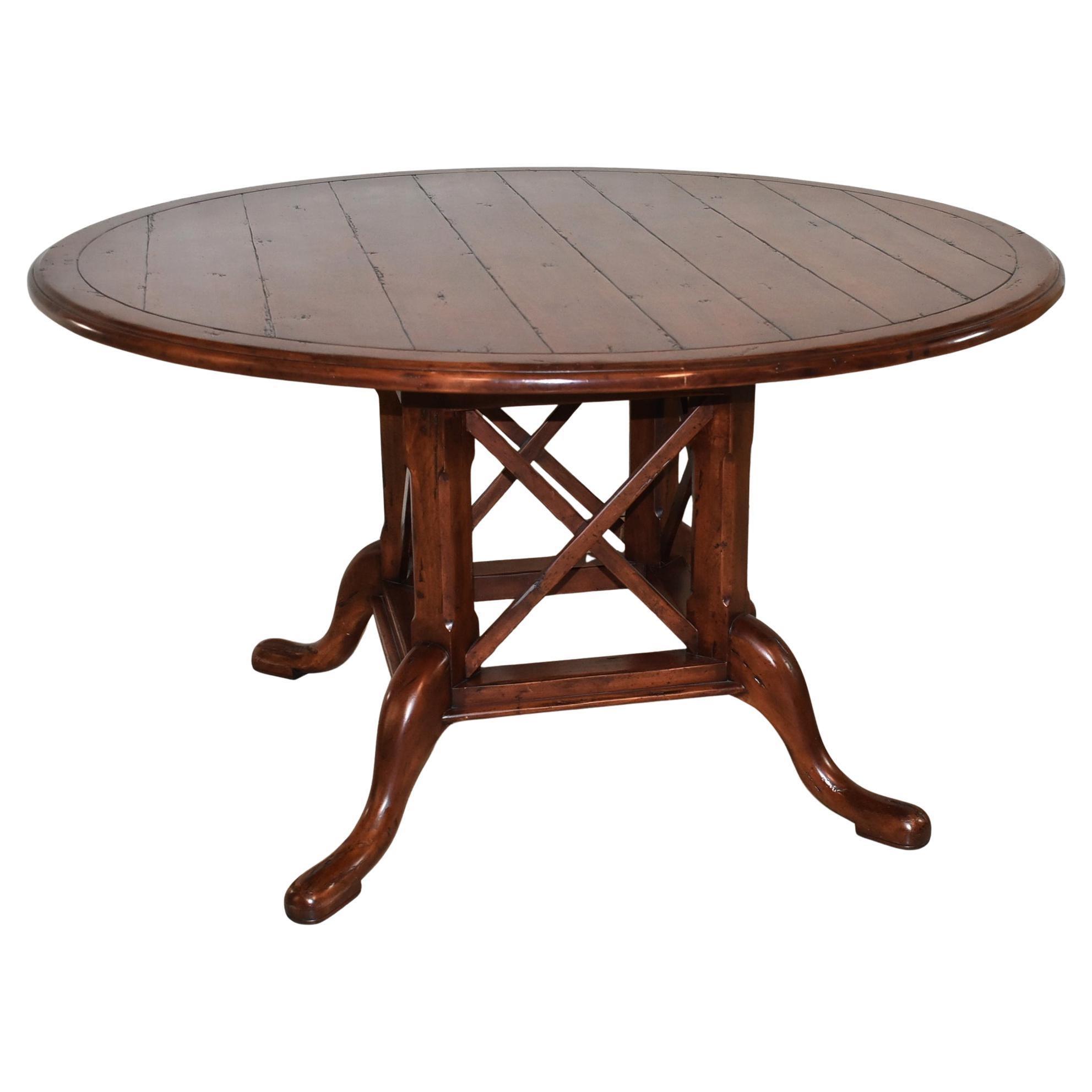 Guy Chaddock Kettering Round 54" Pedestal Dining Table Bird Cage Base