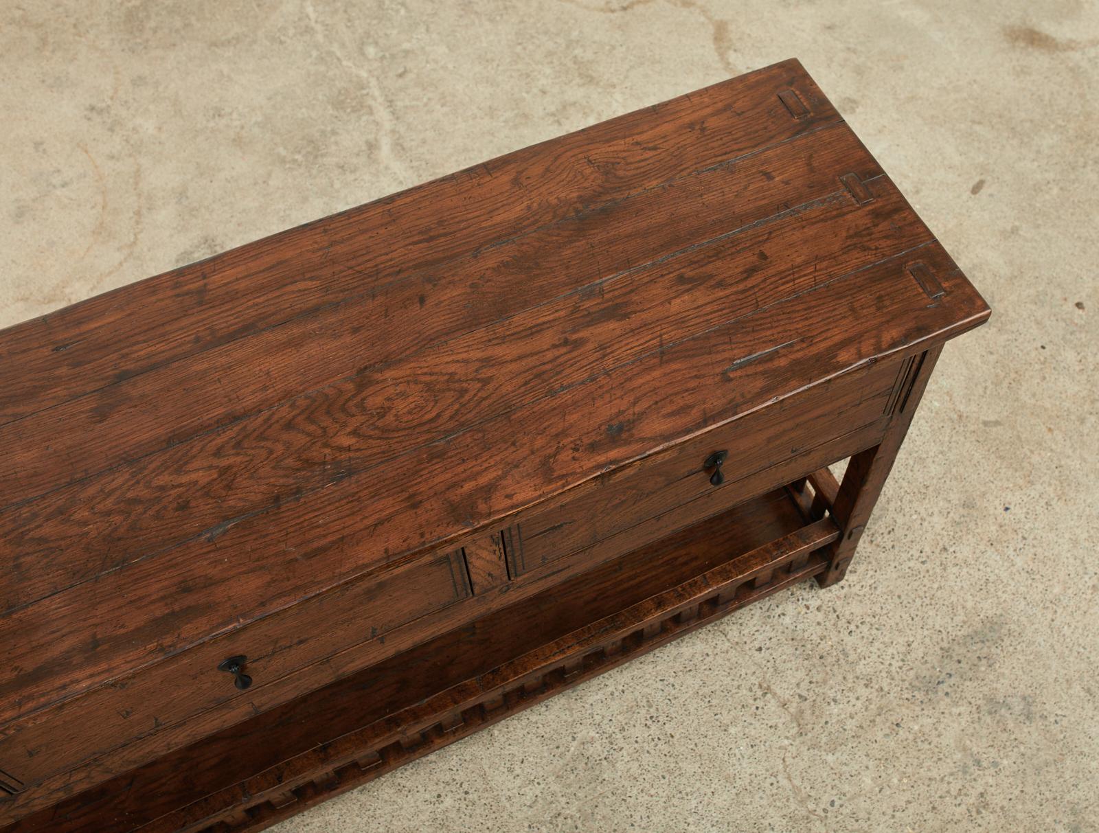 Guy Chaddock Oak Sideboard Server or Console Table In Good Condition In Rio Vista, CA