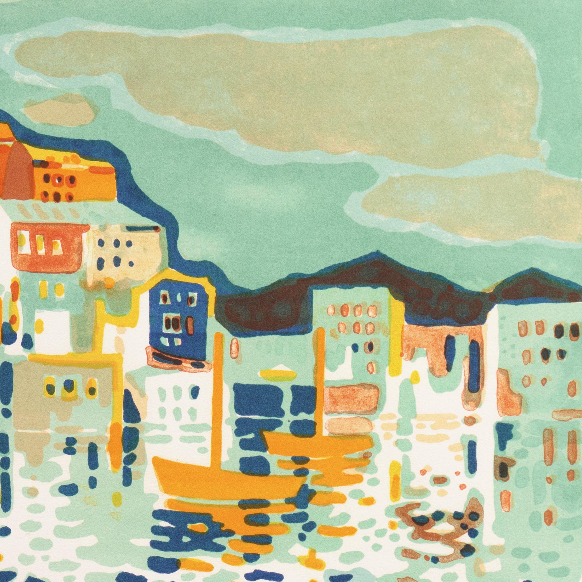 'Breton Harbor', Post-Impressionist Coastal Scene, Salon d'Automne, MAM Paris  3