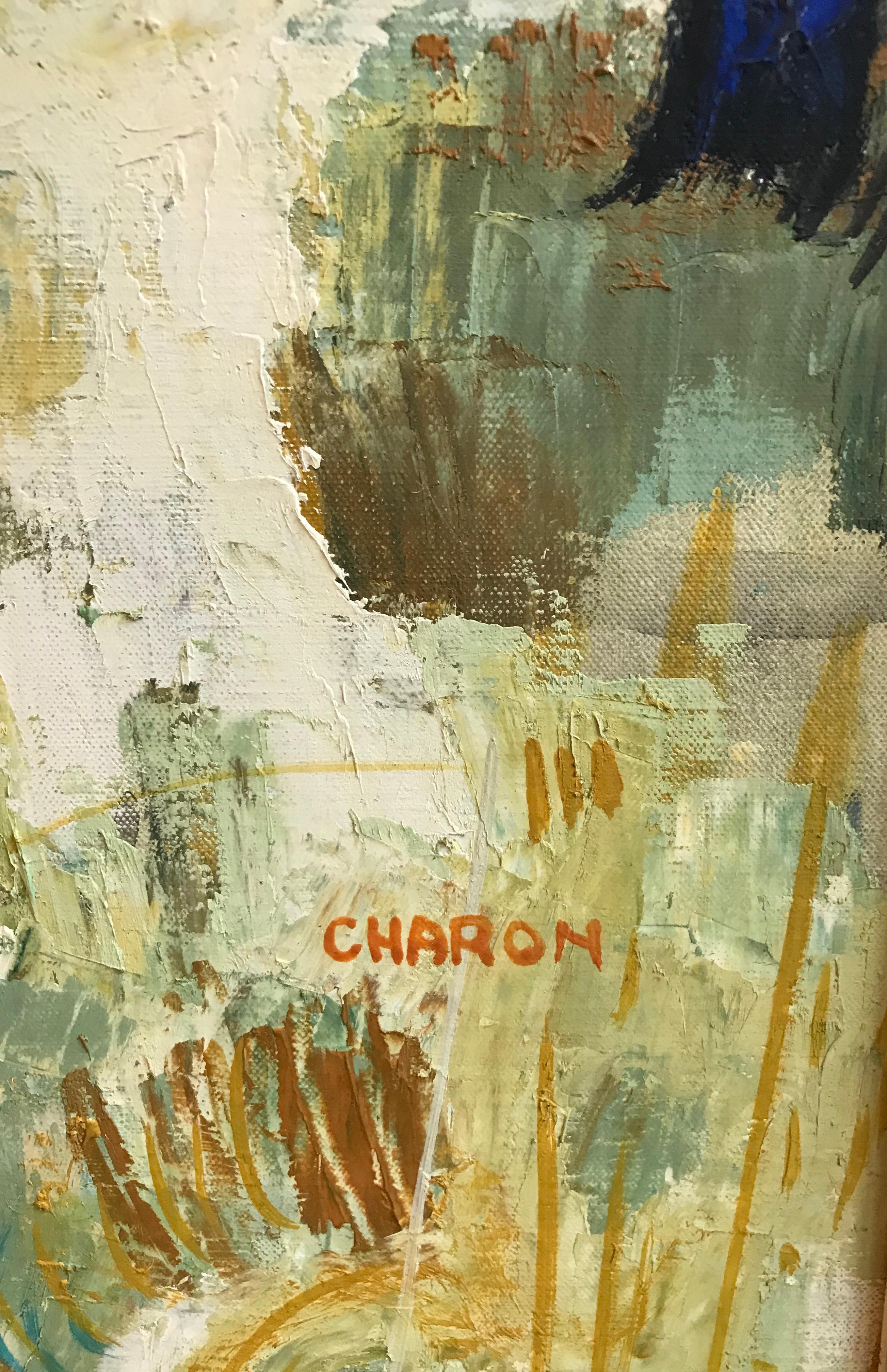 French landscape designer and modern lithographer, Guy Charon was born in 1927 in Écueillé, and since 1954 he has been exhibiting his art in major Parisian salons, notably at the Salon de la Nationale des Beaux-Arts, the Salon des Indépendants, the