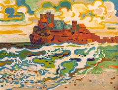 Town Over the Sea, Lithograph by Guy Charon