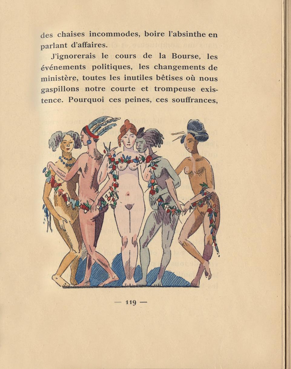European Guy De Maupassant, Sur L'eau with Illustrations by A.Le Petit. Kieffer Binding For Sale