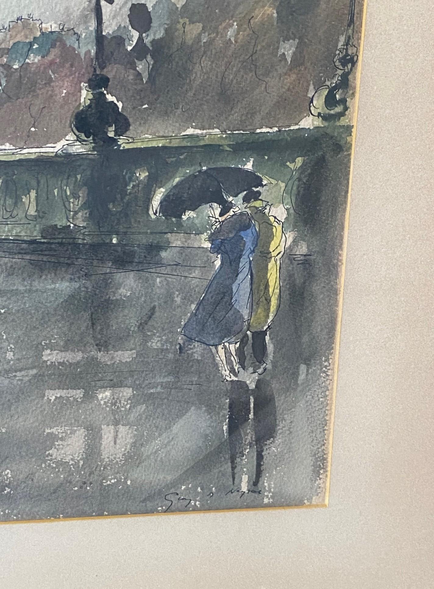 Guy de Neyrac Signiert Französisch Impressionistische Gemälde Pont Alexandre III, Paris im Angebot 6