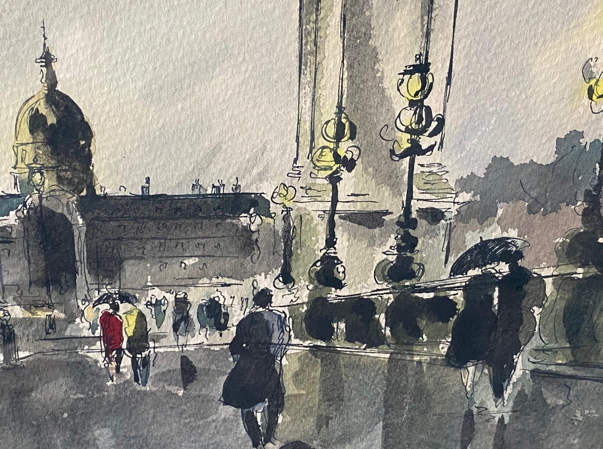 Guy de Neyrac Signiert Französisch Impressionistische Gemälde Pont Alexandre III, Paris im Angebot 11
