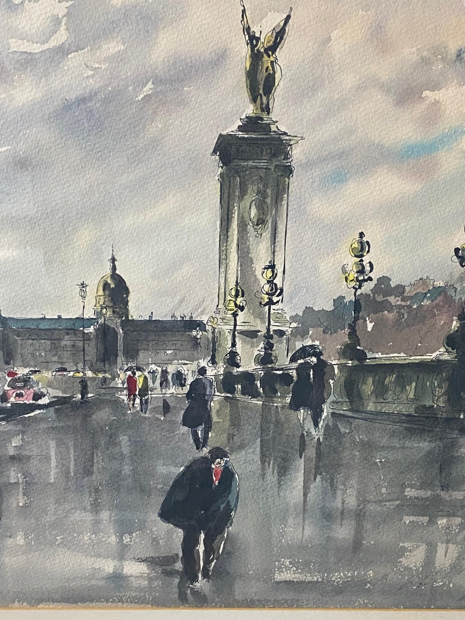 Guy de Neyrac Signiert Französisch Impressionistische Gemälde Pont Alexandre III, Paris (20. Jahrhundert) im Angebot