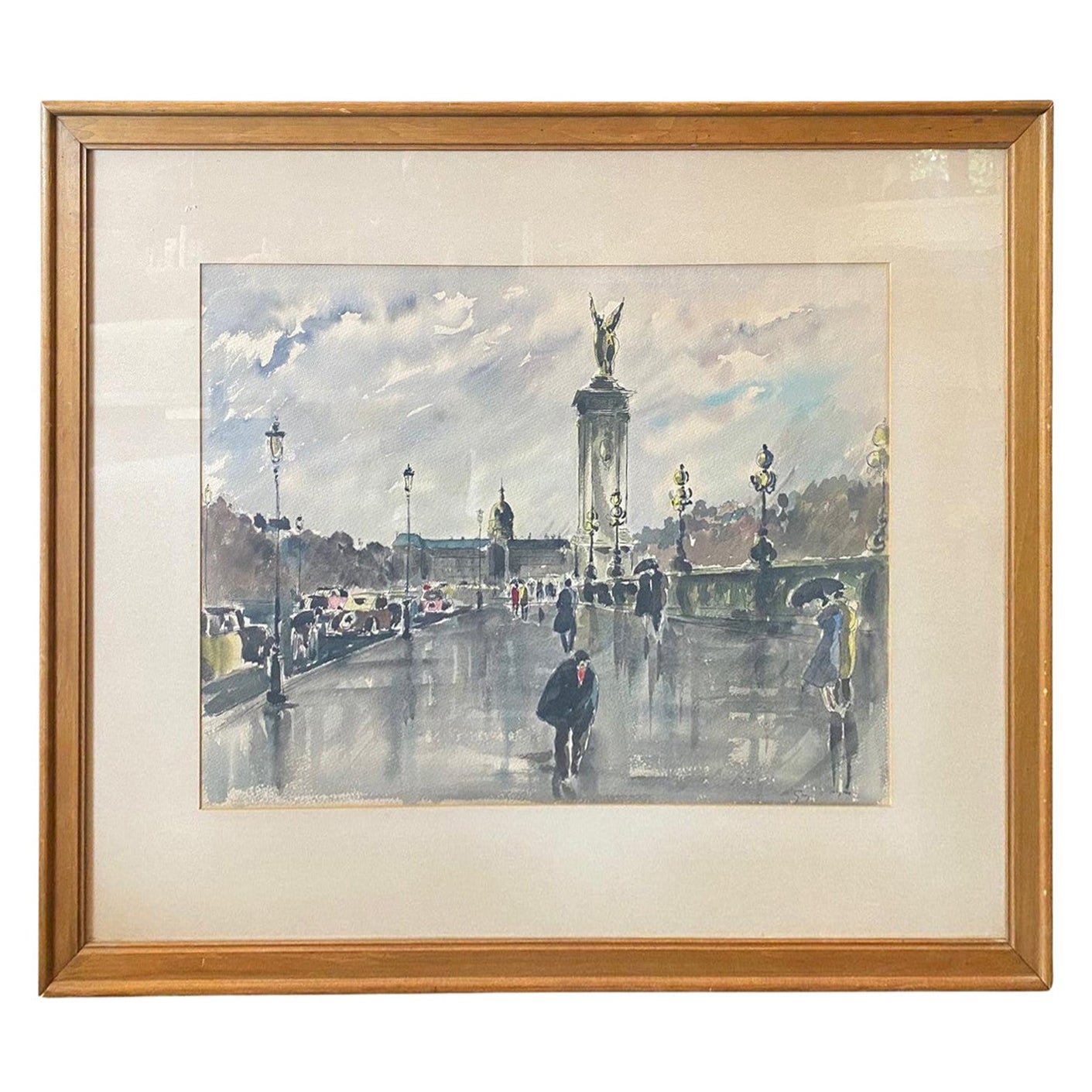 Guy de Neyrac Peinture impressionniste française signée Pont Alexandre III, Paris en vente