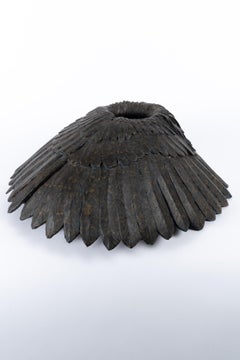 Polyester sculpture of wings in a circle, called 
Meditation
