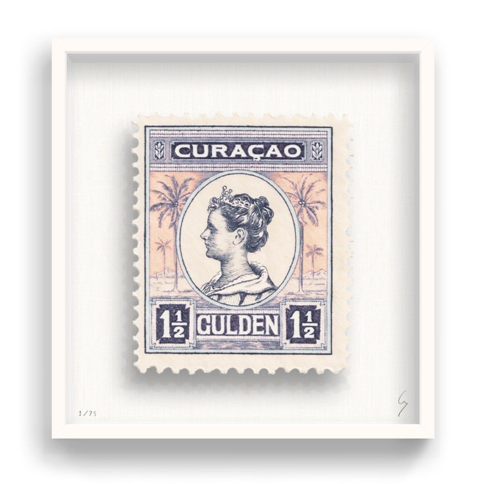 Guy Gee, Curacao (mittelgroß)

Handgravur auf 350gsm auf G.F Smith Karton
53 x 56cm (20 4/5 x 22 2/5 in)
Inklusive Rahmen 
Auflage von 75 

Jedes Kunstwerk von Guy wurde auf der Grundlage einer Originalbriefmarke digital nachgebildet. Das von Hand